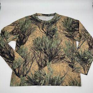 Green Mark Mens Seclusion 3D Open Country Camo Long Sleeve Shirt Large L Hunting